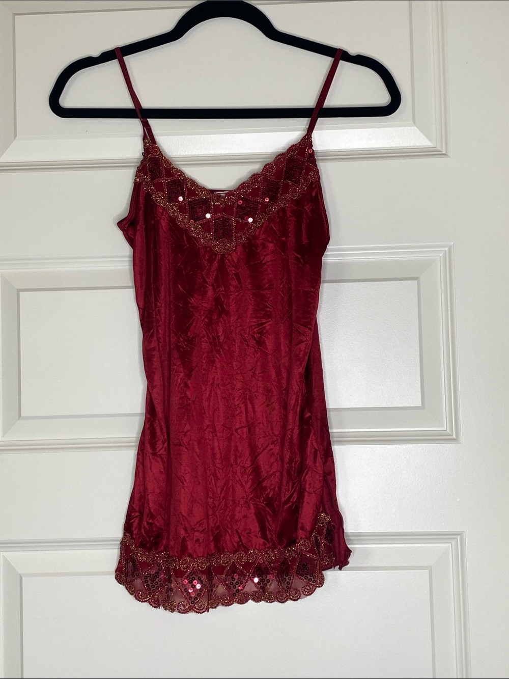 Y2K Satin Sequin Cami